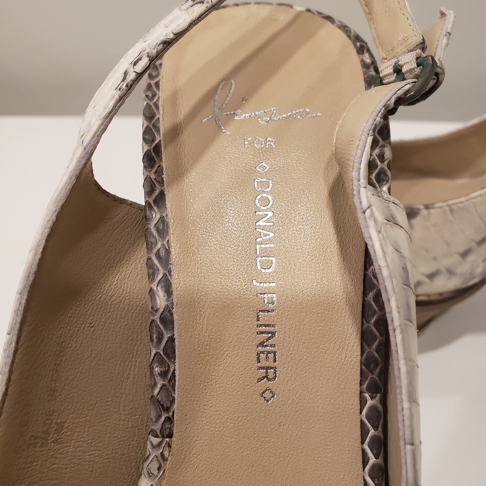 Sz 8.5 Donald J. Pliner Ickett Python Slingback P… - image 6